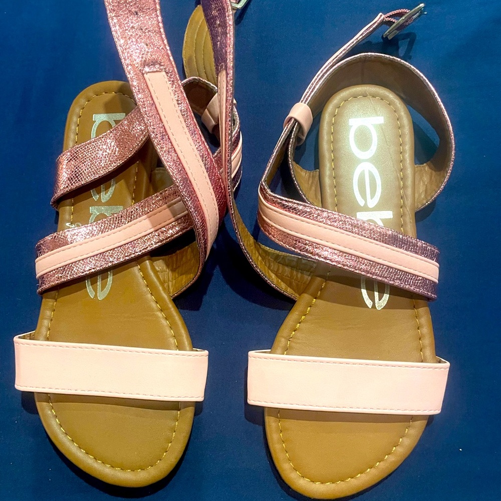 Girls Bebe Sandals size 3 pink